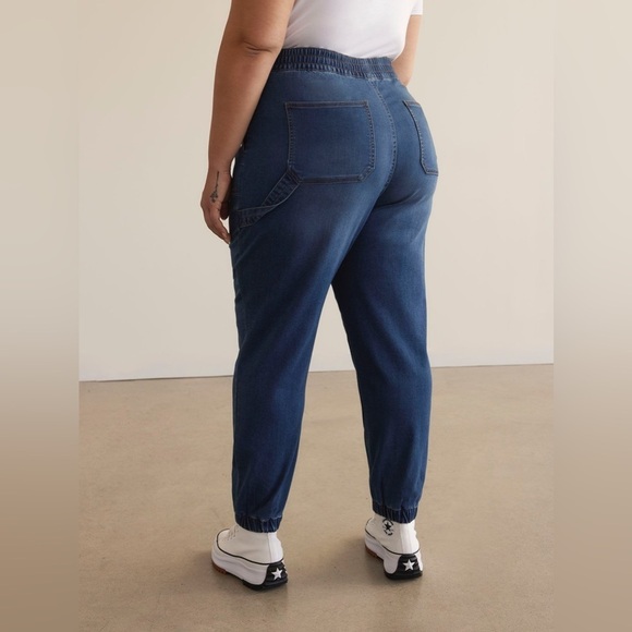 Pennington’s Medium Wash Knit-Like Denim Jogger, 1948 Fit - d/C JEANS Size 3x - Picture 2 of 15